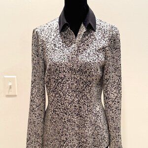 NWOT Lafayette 148 Silk Hidden Button Blouse